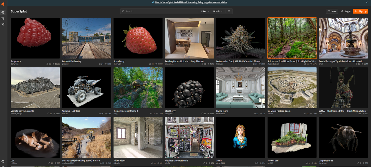 importing 3D assets into SuperSplat